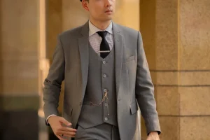 Jas Pria Abu-abu Slimfit